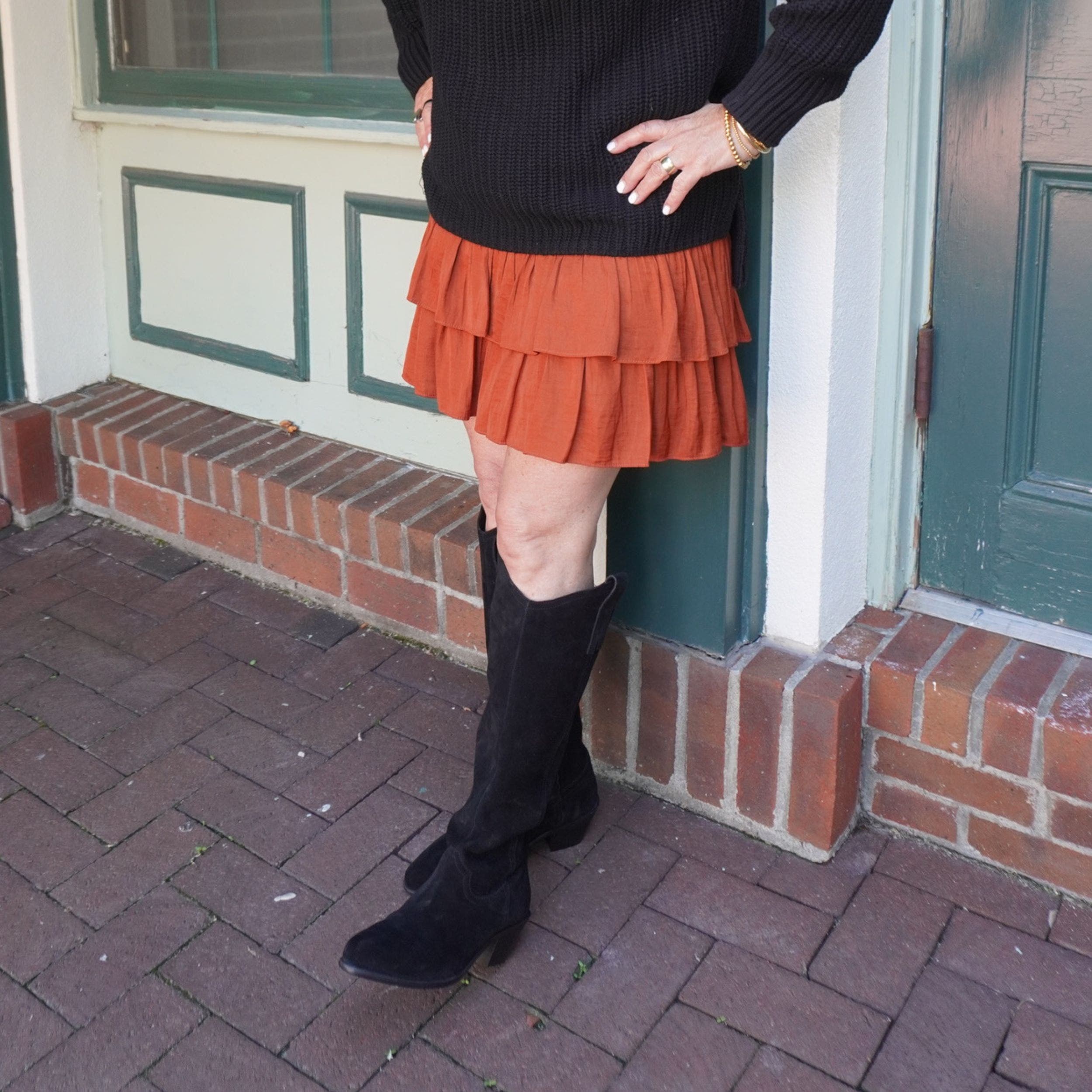 Diba True AME THYST Suede Knee High Boot, Alternate, color, Black