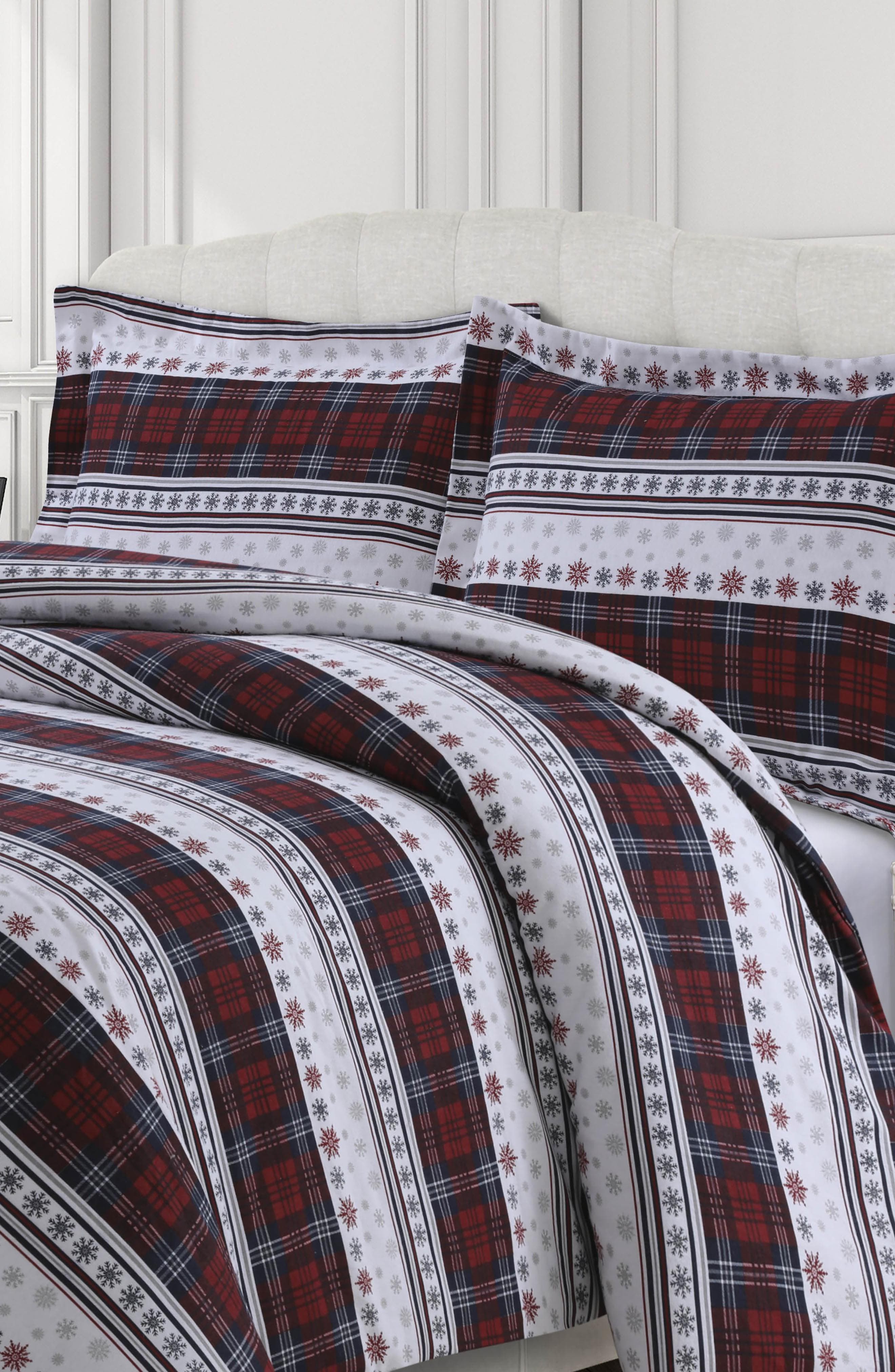 AZORES HOME Comfy Stripe Cotton Flannel Sheet Set