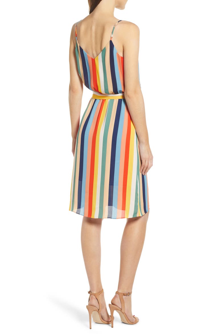 Tie Waist Sundress, Alternate, color, MULTI STIRPE