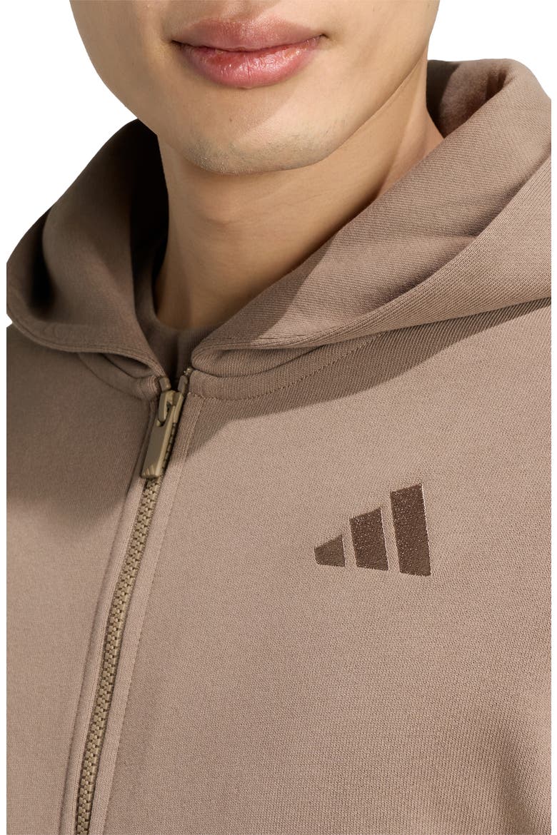 Cotton Full Zip Hoodie, Alternate, color, KHAKI SIX