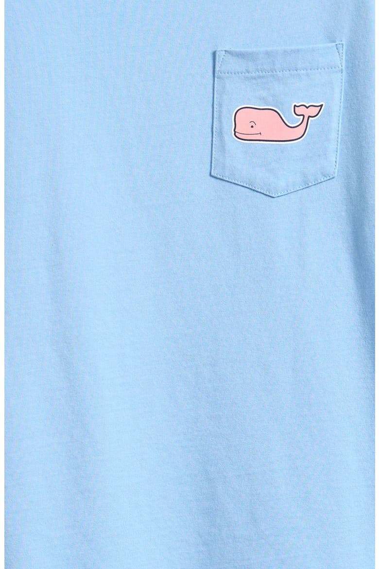 Kids' Sticker Whales Pocket Graphic T-Shirt, Alternate, color, JAKE BLUE