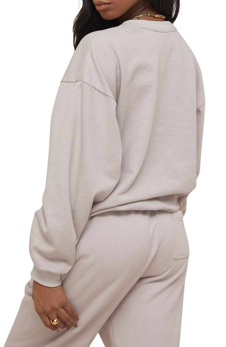HOUSE OF CB Tommy Logo Cotton Sweatshirt, Alternate, color, 