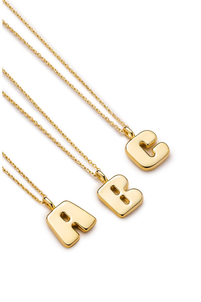 Letter Necklace - Bubble Letter Necklace, Alternate, color, H