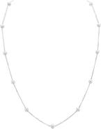The Pearl Source White Freshwater Pearl Tincup Molly Necklace