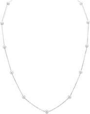 The Pearl Source White Freshwater Pearl Tincup Molly Necklace