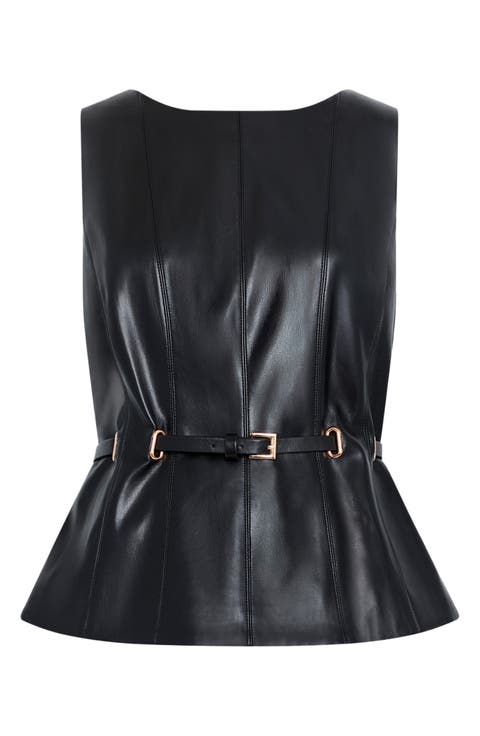 Naima Faux Leather Shell