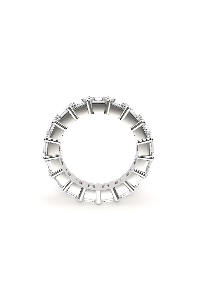 HauteCarat Asscher Cut Lab Created Diamond Eternity Band Ring, Alternate, color, White Gold