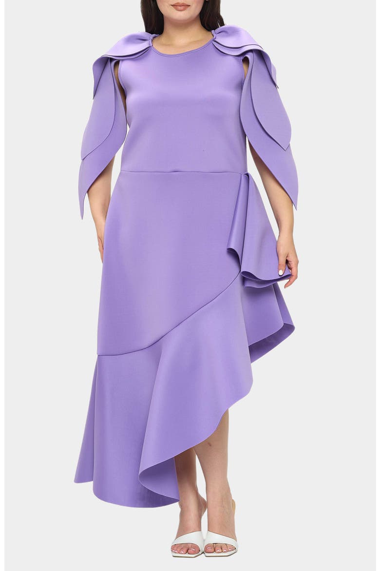 Kaskade Asymmetric Ruffle Dress, Alternate, color, LAVENDER