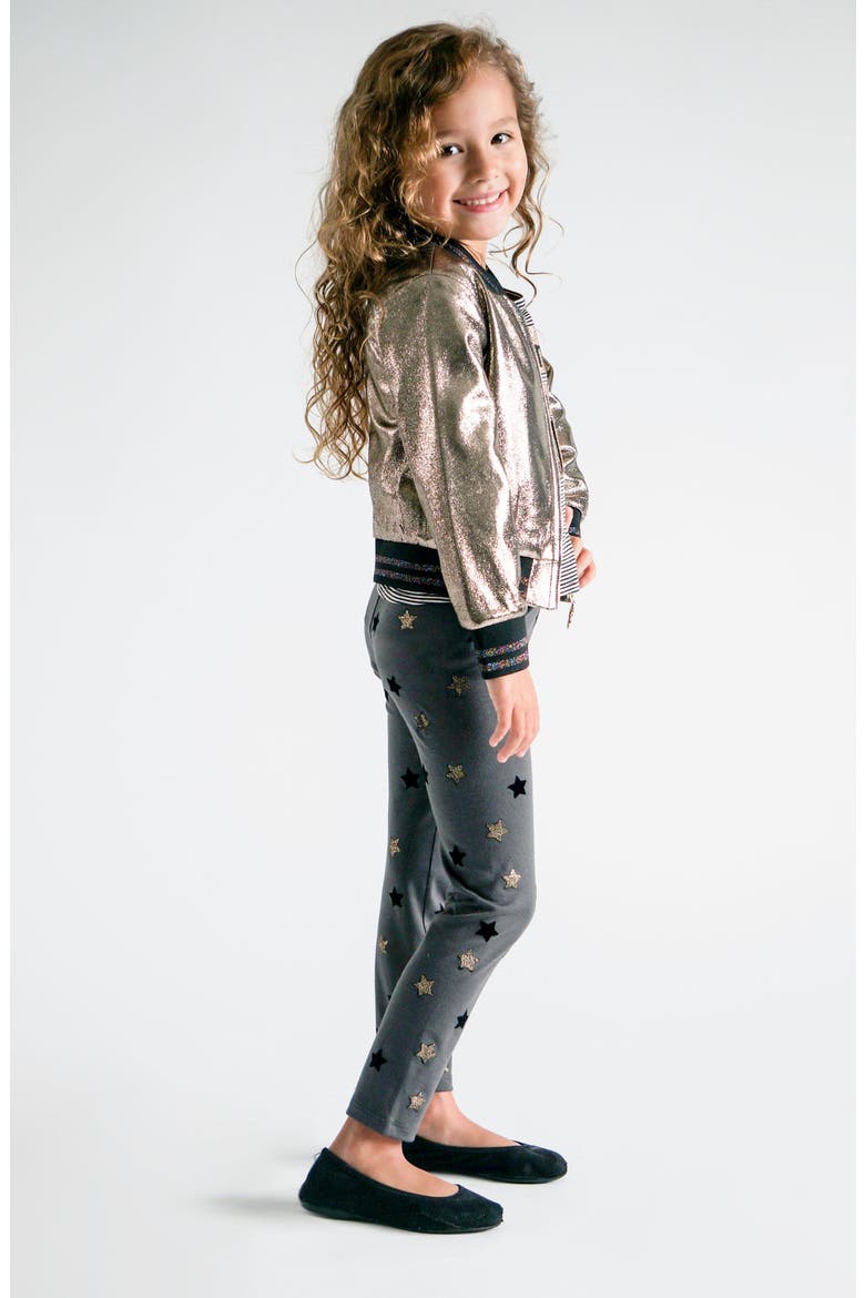 Metallic Bomber Jacket, Alternate, color, GOLD