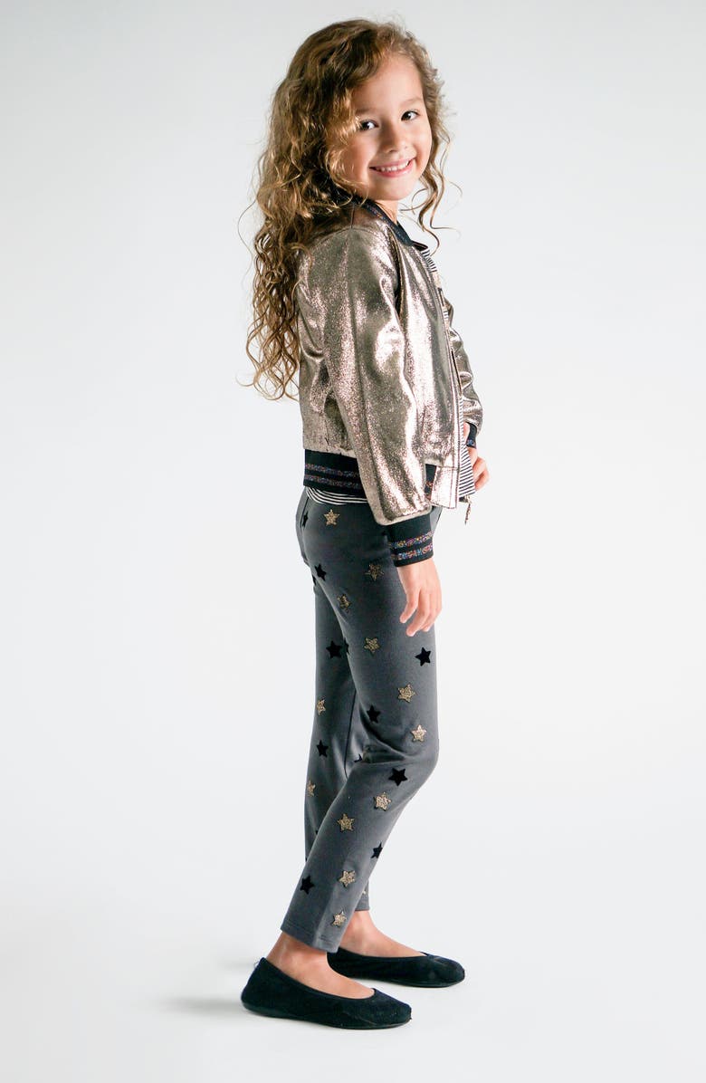Truly Me Metallic Bomber Jacket, Alternate, color, 