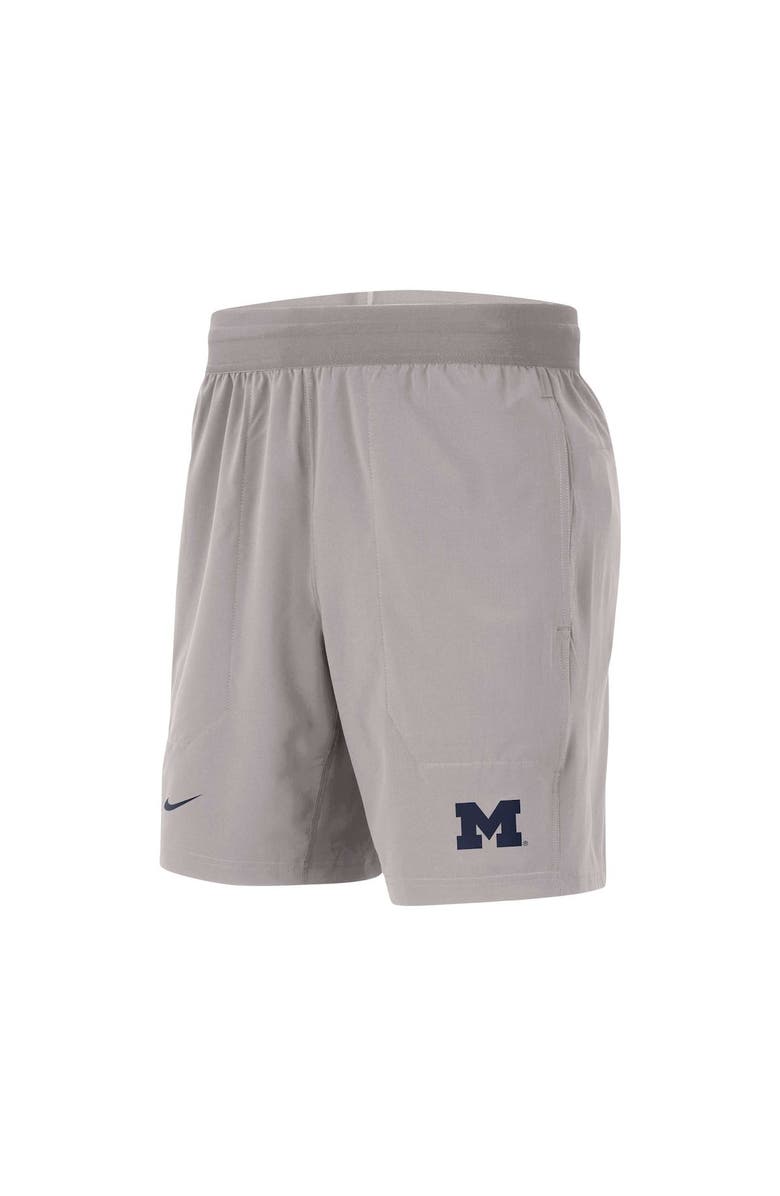 Nike Men's Nike Gray Michigan Wolverines Player Performance Shorts, Alternate, color,