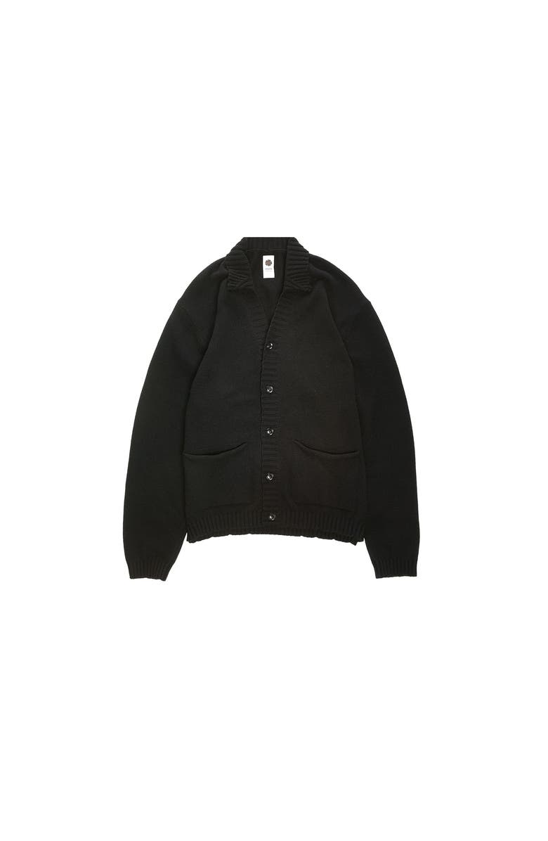 vowels Cashmere Blend Shirt Cardigan, Main, color, Black