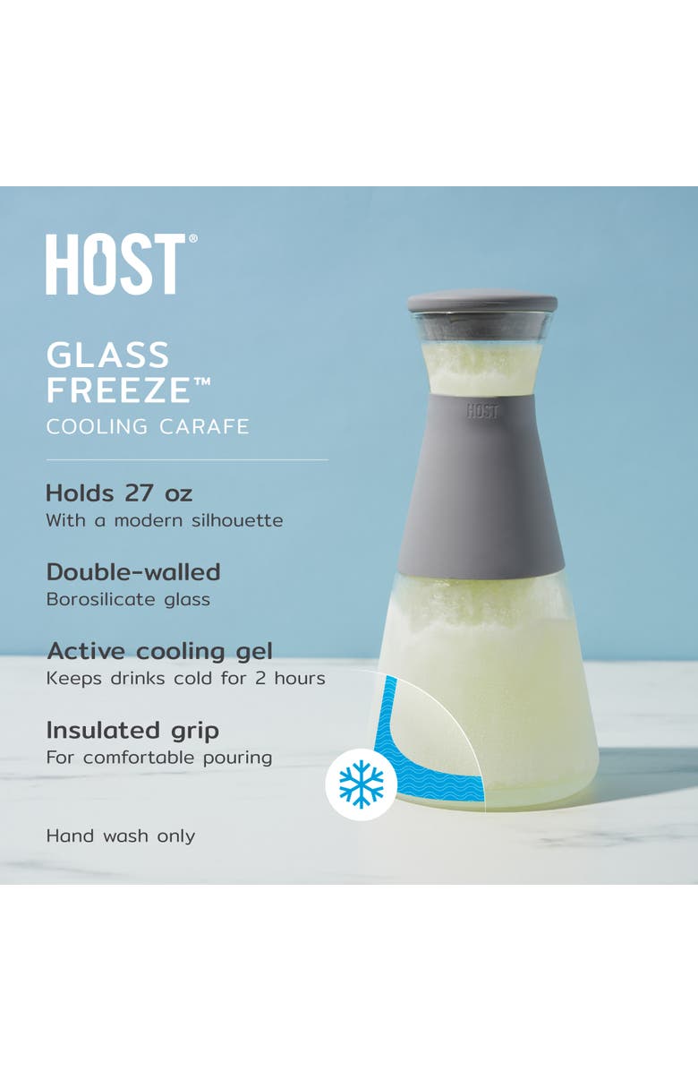 HOST Glass FREEZE Carafe with Lid, Alternate, color, Grey