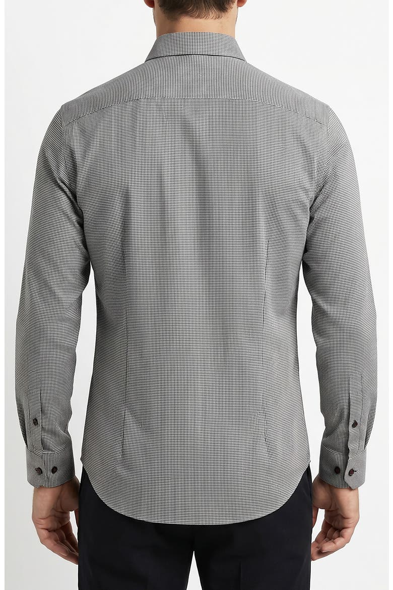 Houndstooth Cotton Button Up Shirt, Alternate, color, BLACK HOUNDSTOOTH