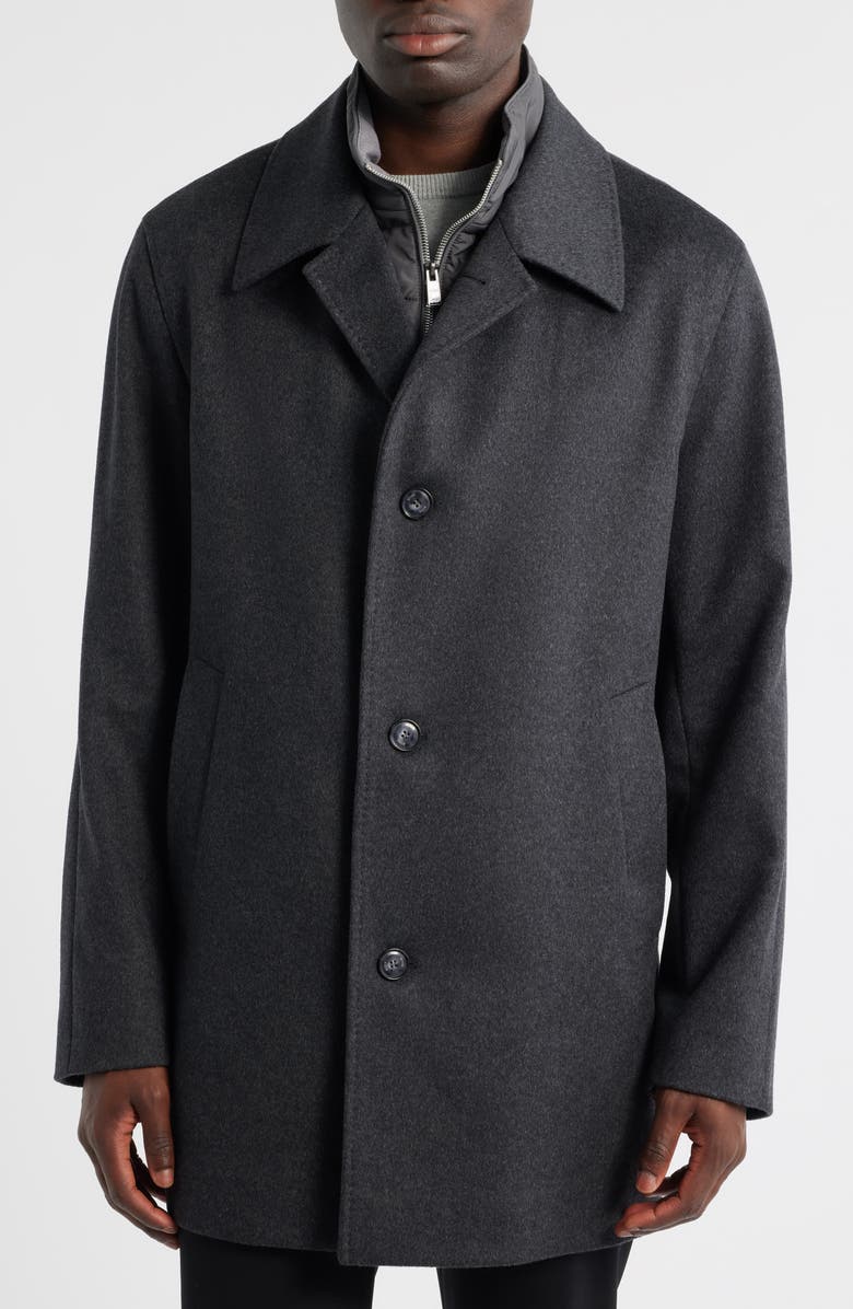 BOSS Clark Wool Blend Bib Jacket, Alternate, color, Medium Grey