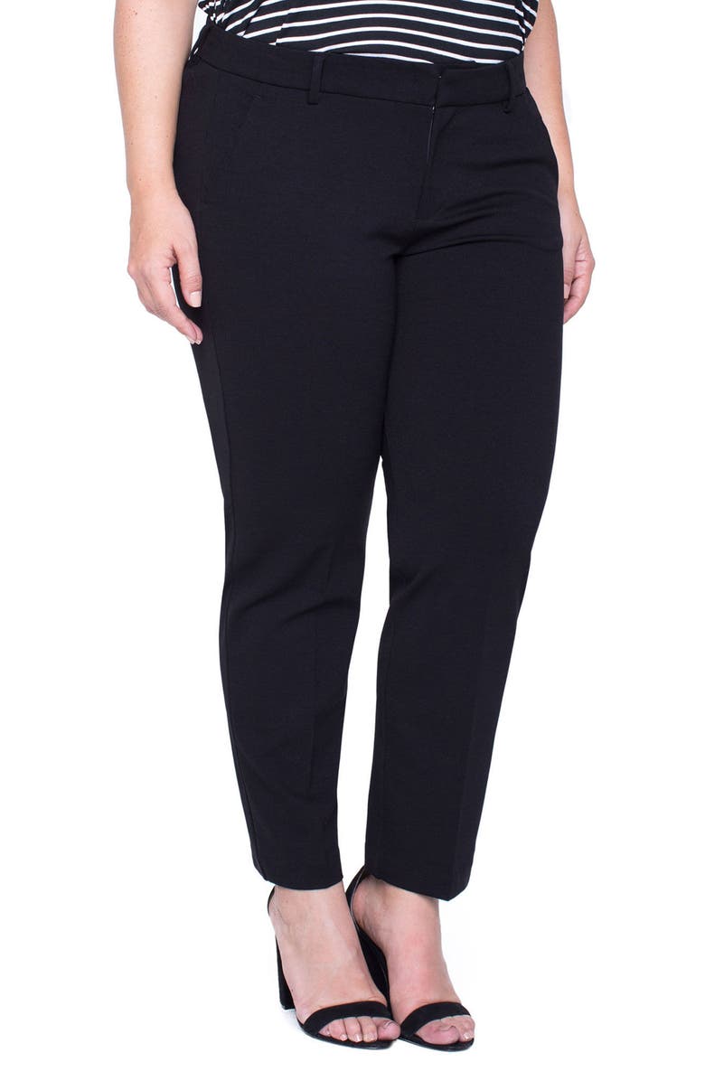 Liverpool Los Angeles Liverpool Kelsey Ponte Knit Trousers, Alternate, color, Black