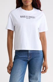 rag & bone Logo Cotton Boyfriend Tee