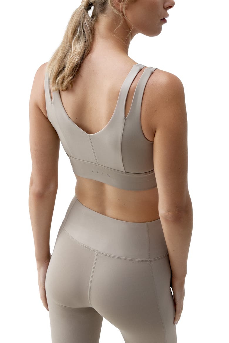 Maan Medium Support Performance Sport Top, Alternate, color, Grain