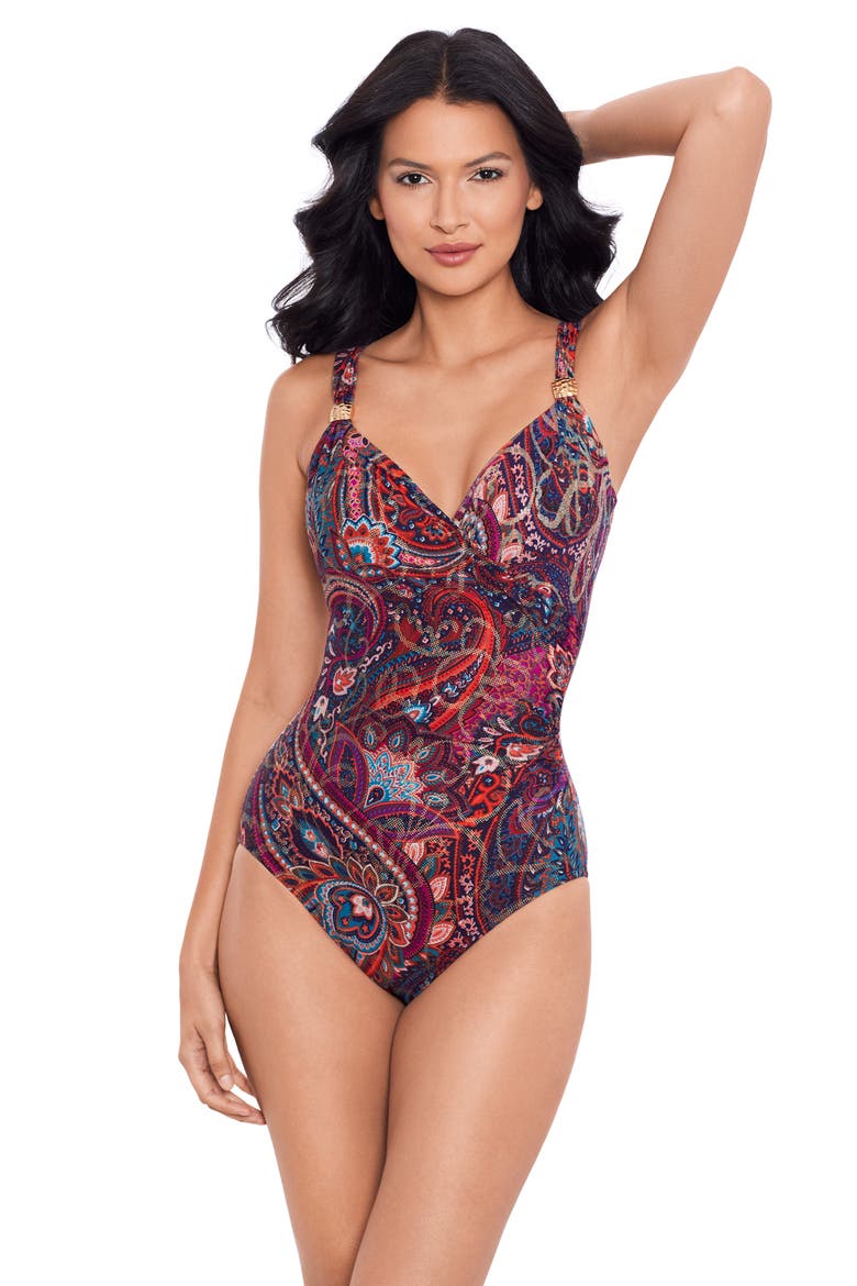 Dynasty Siren One-Piece Swimsuit, Alternate, color, MLT