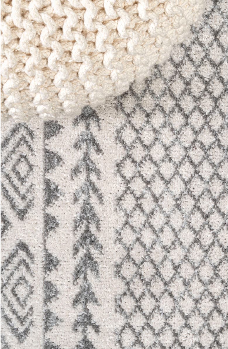 JONATHAN Y Athens Modern Geometric Boho Area Rug, Alternate, color, Gray/Cream