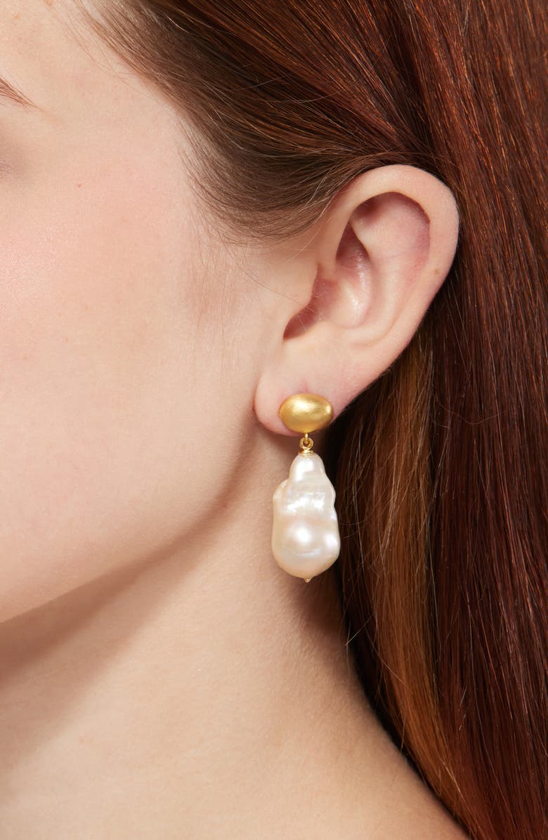 Dean Davidson Florence Baroque Pearl Drop Earrings, Alternate, color, Pearl/ Gold