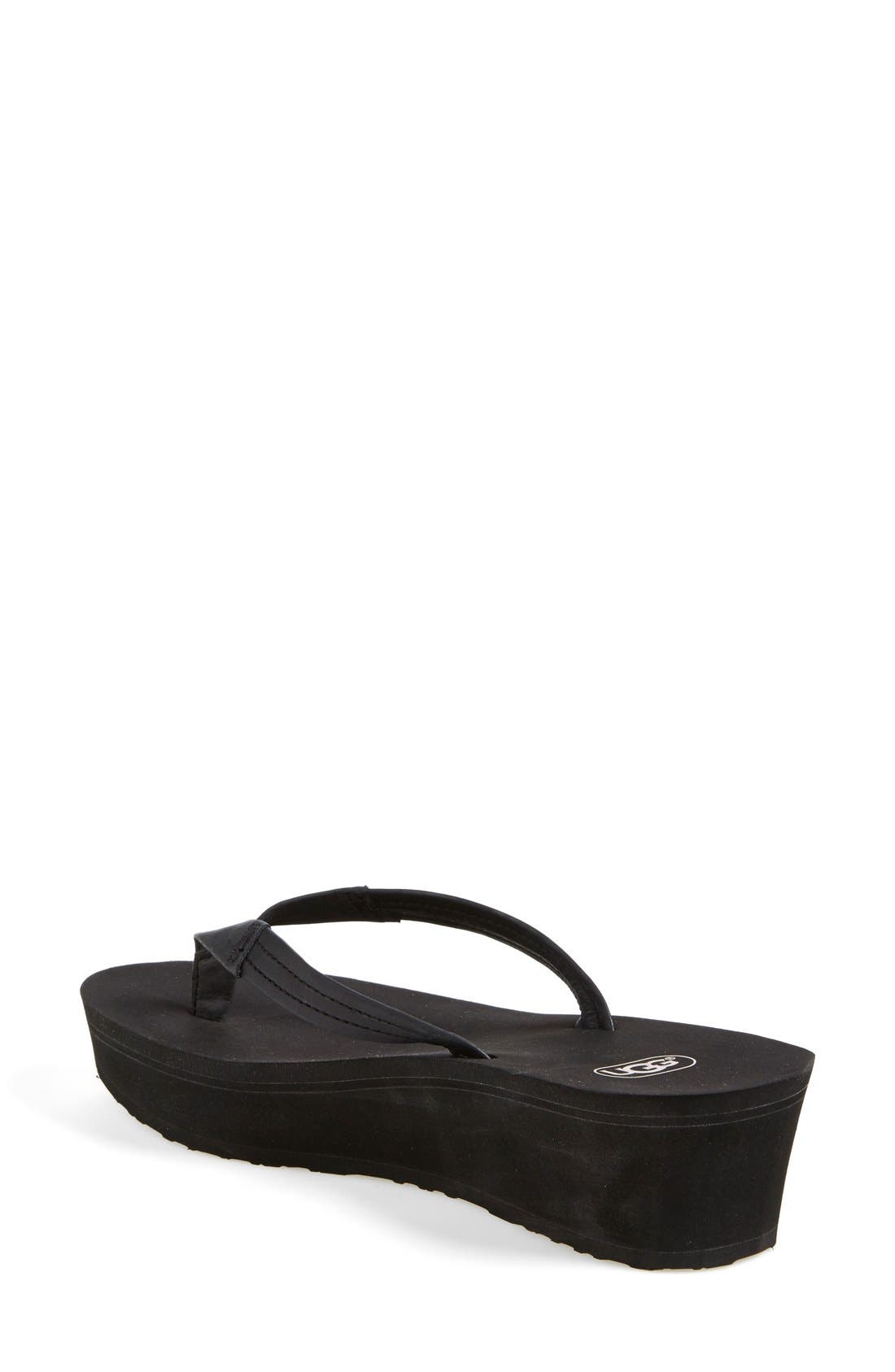 UGG<sup>®</sup> 'Ruby' Wedge Thong Sandal, Alternate, color, 