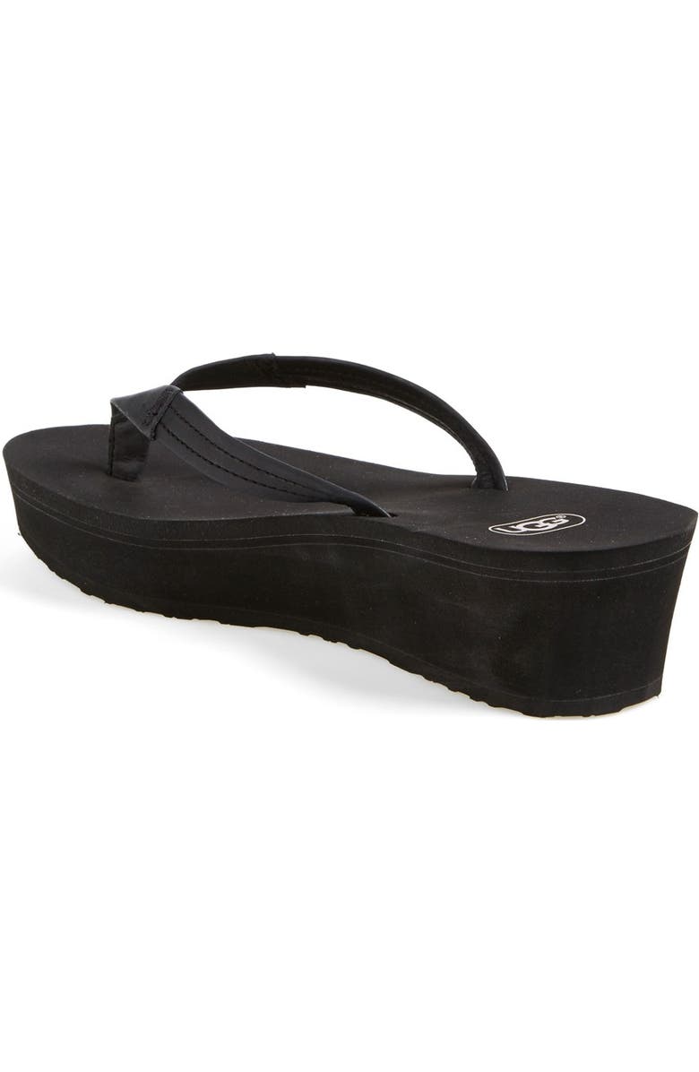 UGG<sup>®</sup> 'Ruby' Wedge Thong Sandal, Alternate, color,