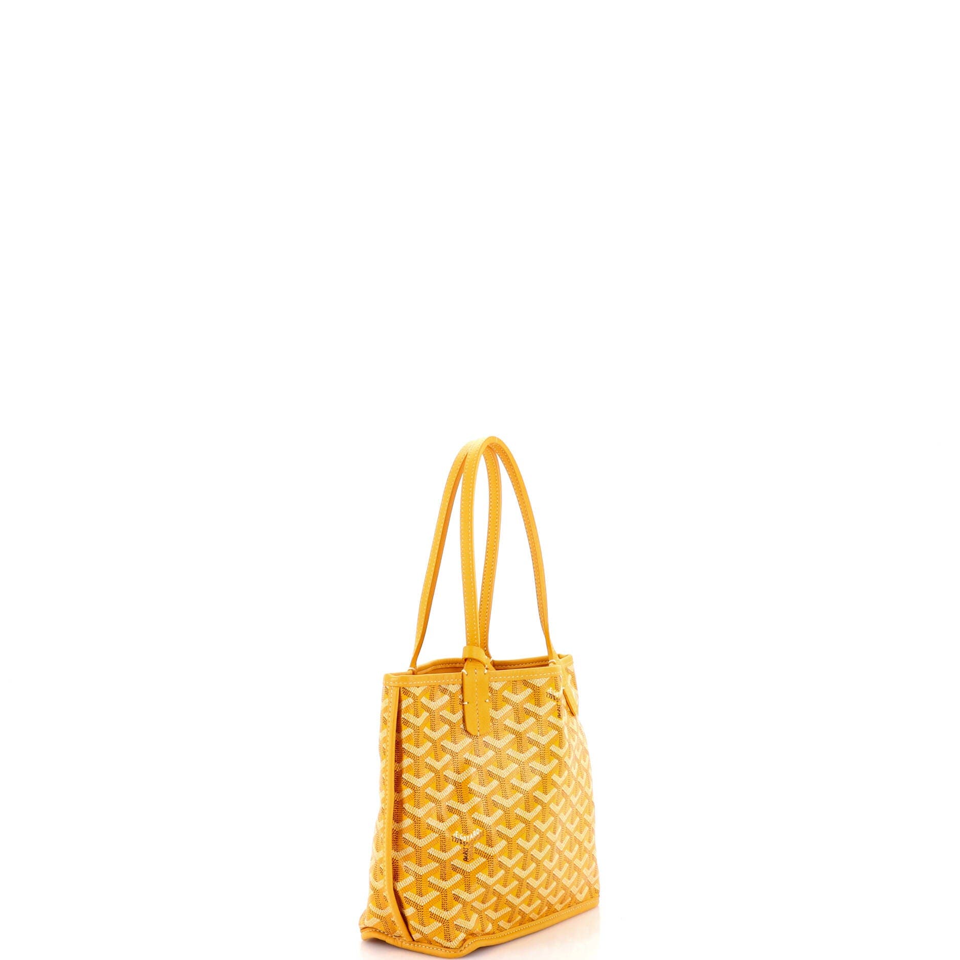 Pre-Owned Goyard Anjou Reversible Tote Printed Coated Canvas Mini, Alternate, color, Orange