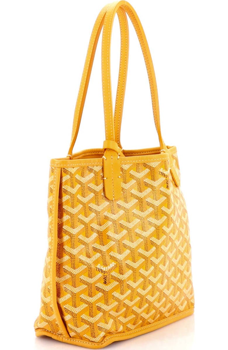 Pre-Owned Goyard Anjou Reversible Tote Printed Coated Canvas Mini, Alternate, color, Orange