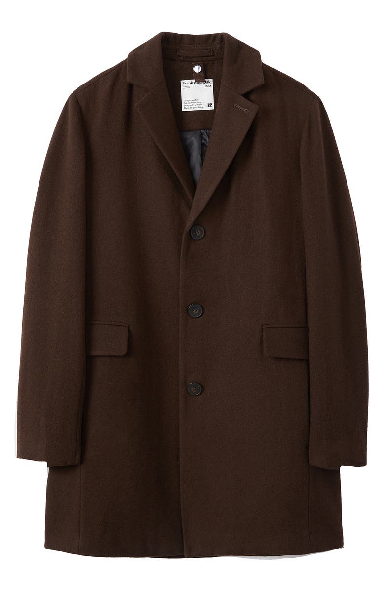 Frank And Oak Lawrence Wool Blend Topcoat, Alternate, color,