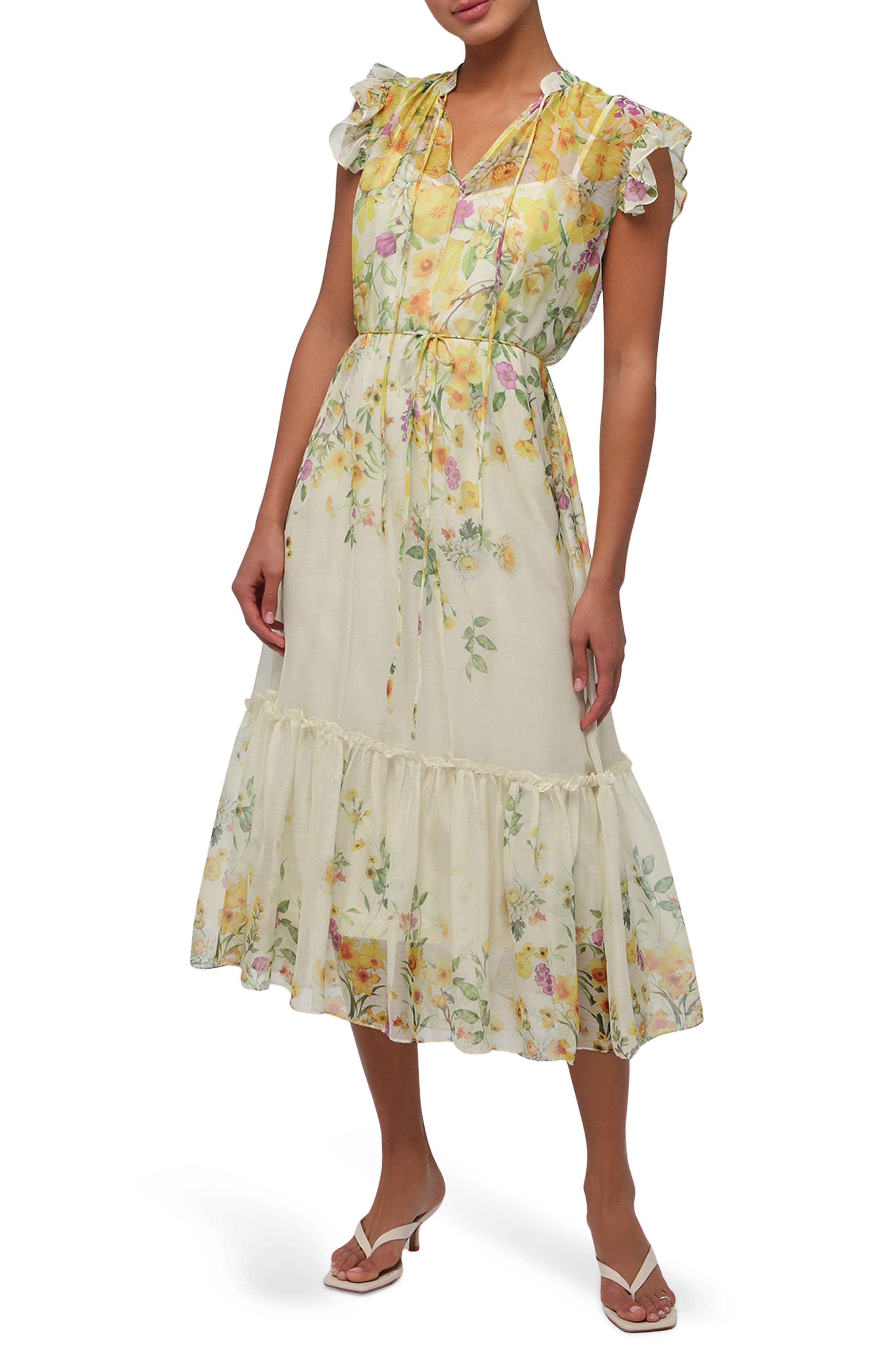Lulus Monica Ruffle Midi Dress