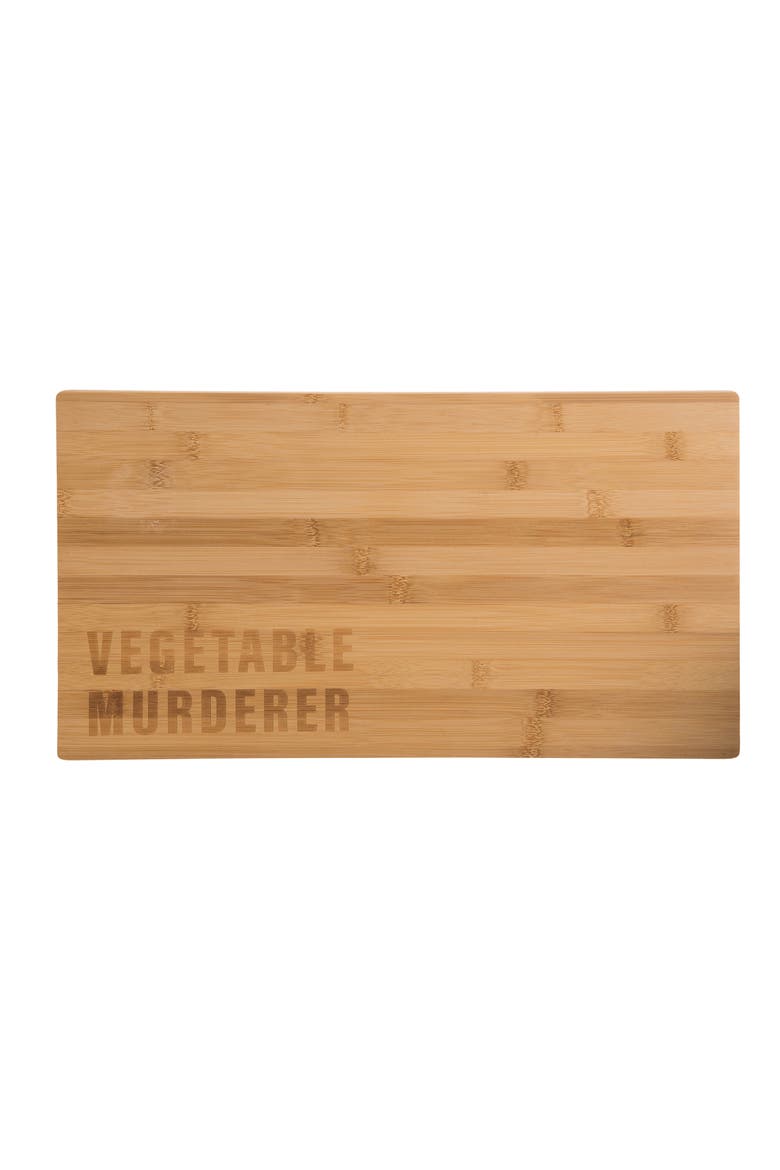 Vegetable Murderer Cutting Board Wood Brown, Main, color, Brown