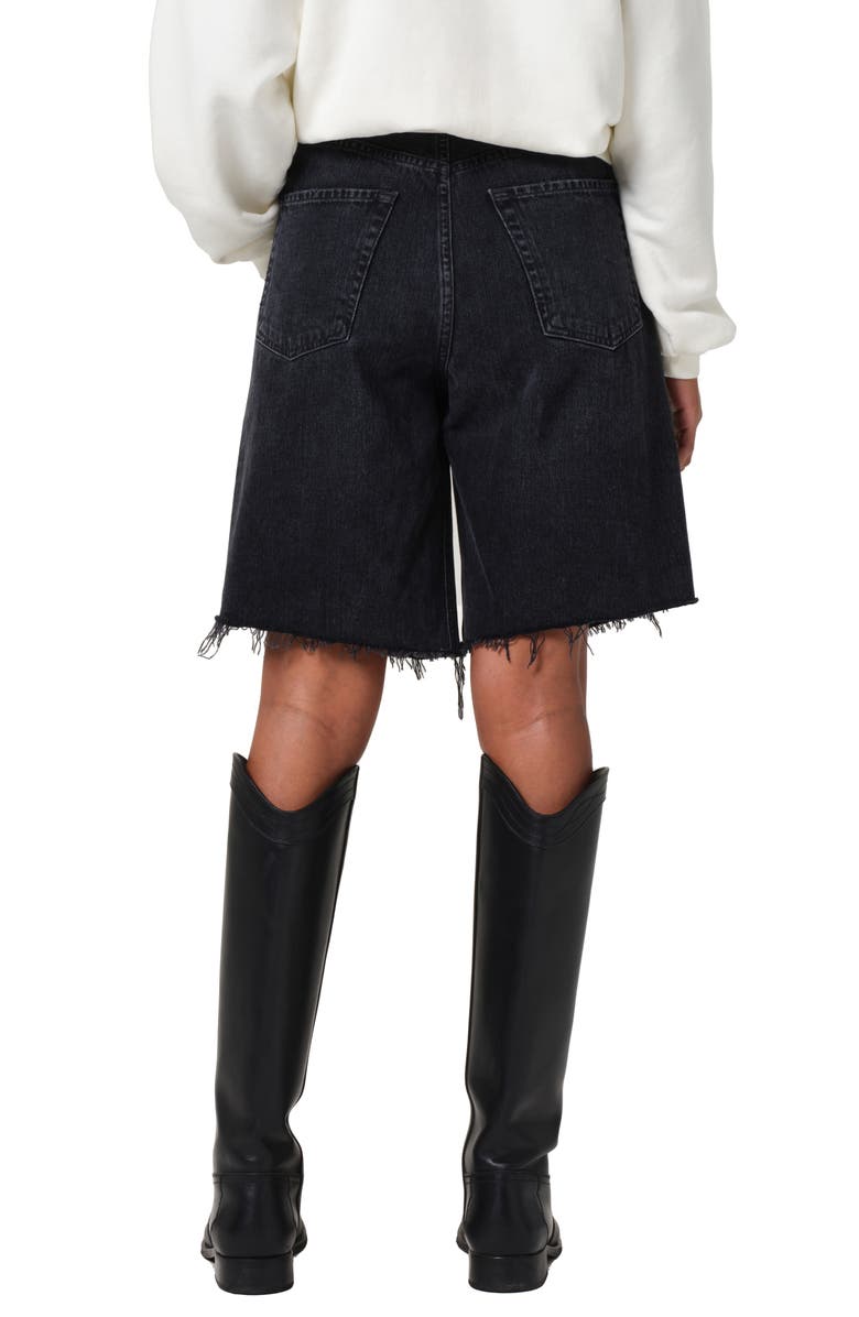 Citizens of Humanity Ayla Distressed High Waist Cutoff Denim Bermuda Shorts, Alternate, color, Voila (Washed Black)
