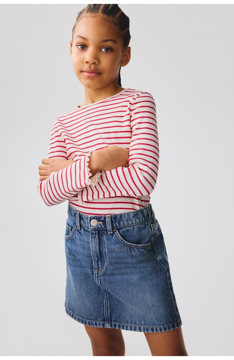 H&M Denim Skirt, Alternate, color, Denim Blue