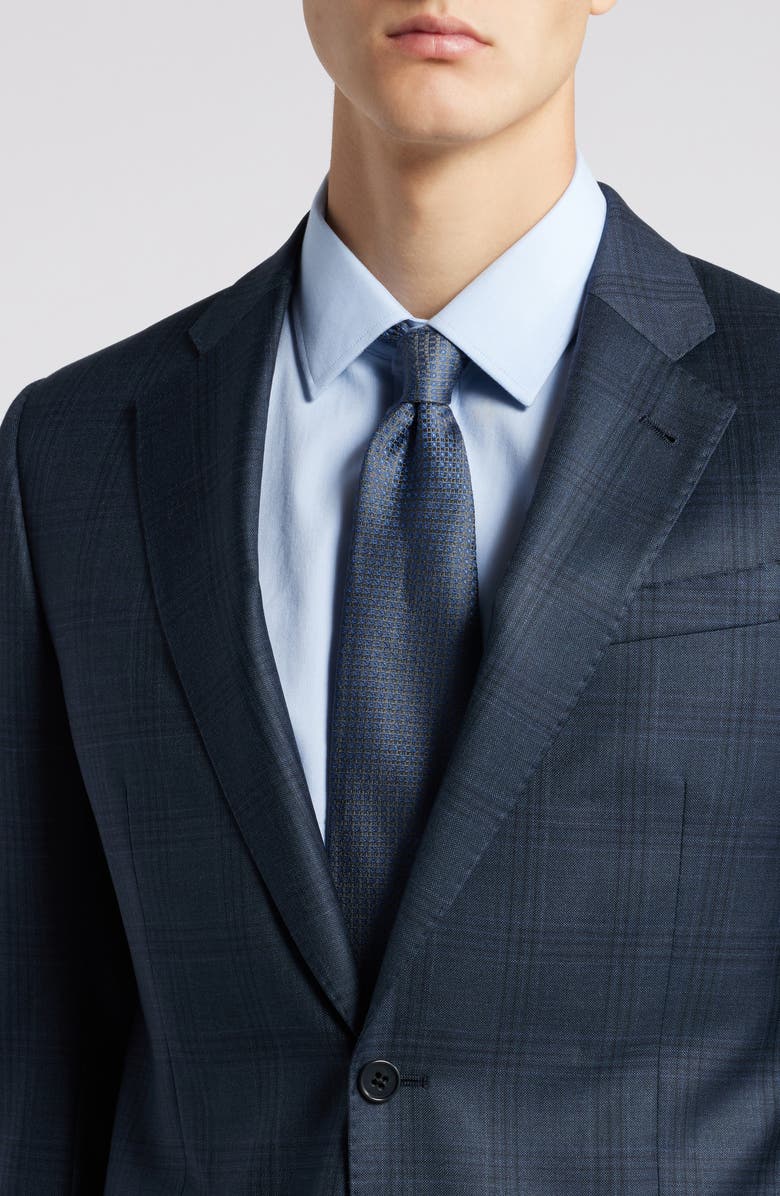 Emporio Armani Plaid Wool Suit, Alternate, color, 