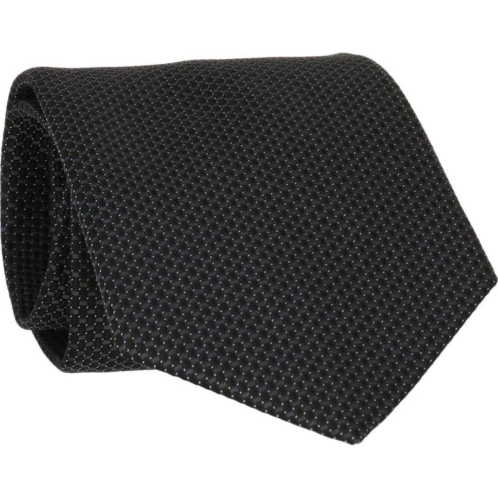 Scotch & Soda Solid Neat Tie In Black