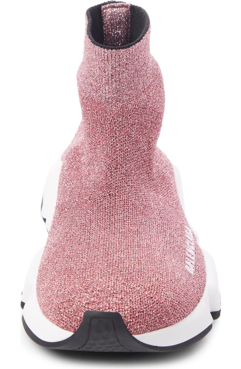 Balenciaga Mid Speed Metallic Sock Sneaker, Alternate, color,