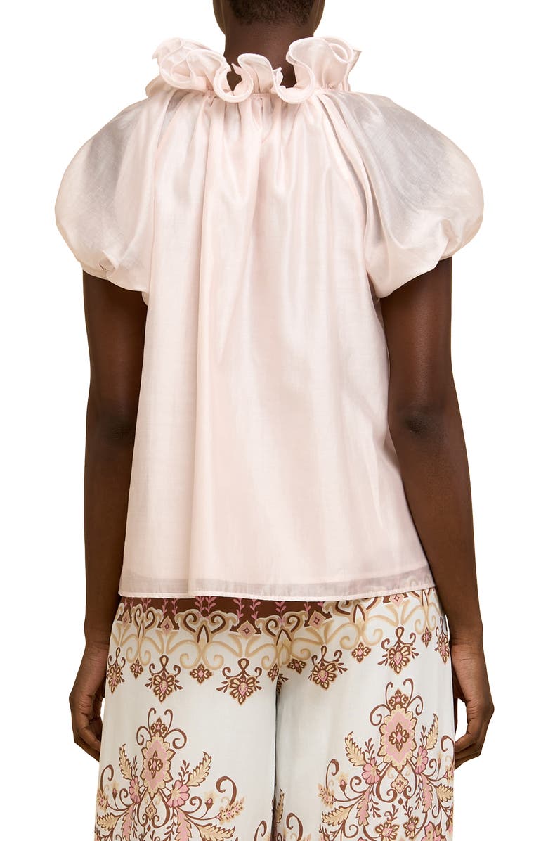 CIEBON Betty Puff Sleeve Tie Neck Top, Alternate, color, 