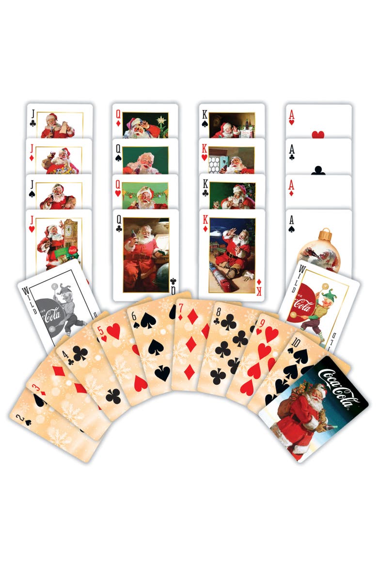 Coca-Cola Vintage Santa Playing Cards, Alternate, color, Multicolor