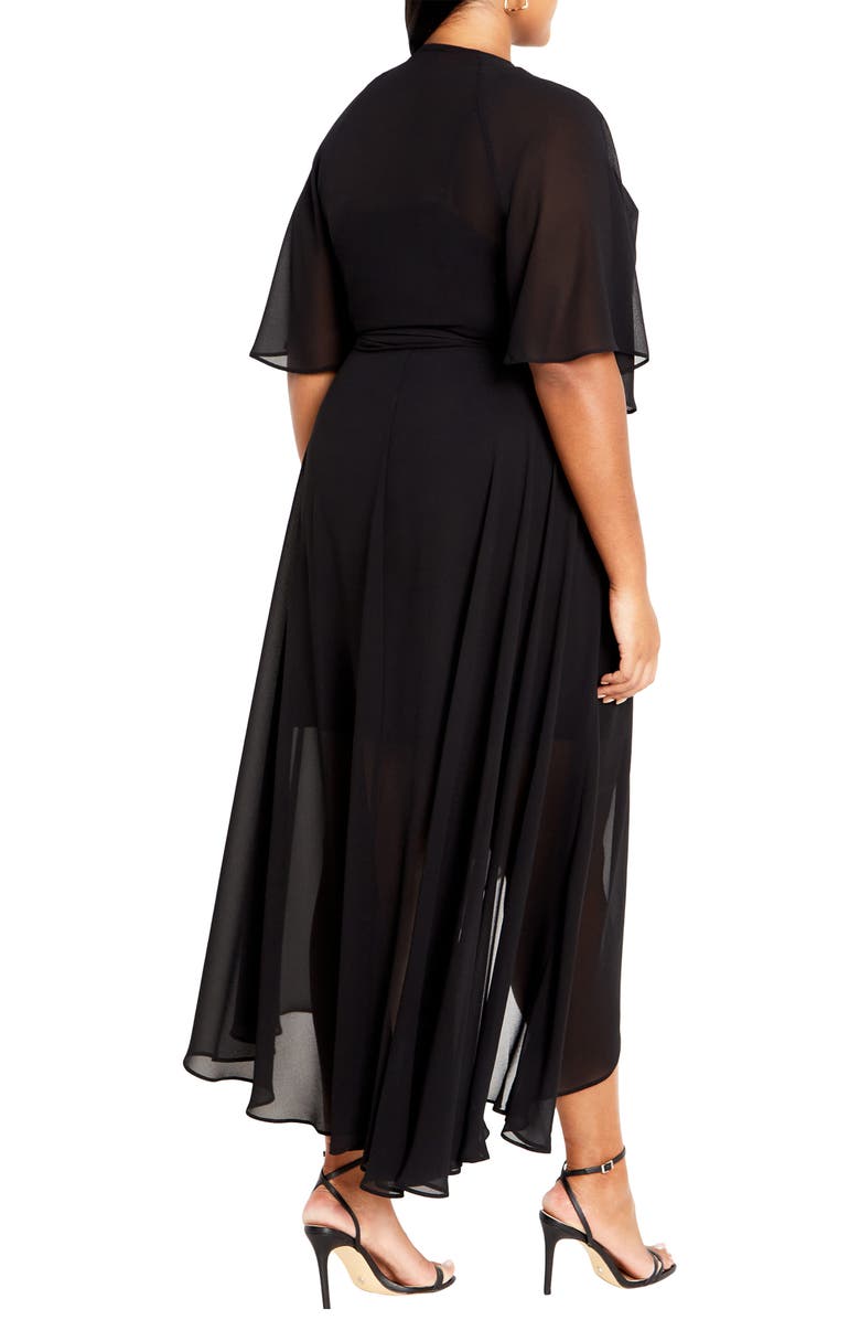 City Chic Lover's Lane Wrap Dress, Alternate, color, 