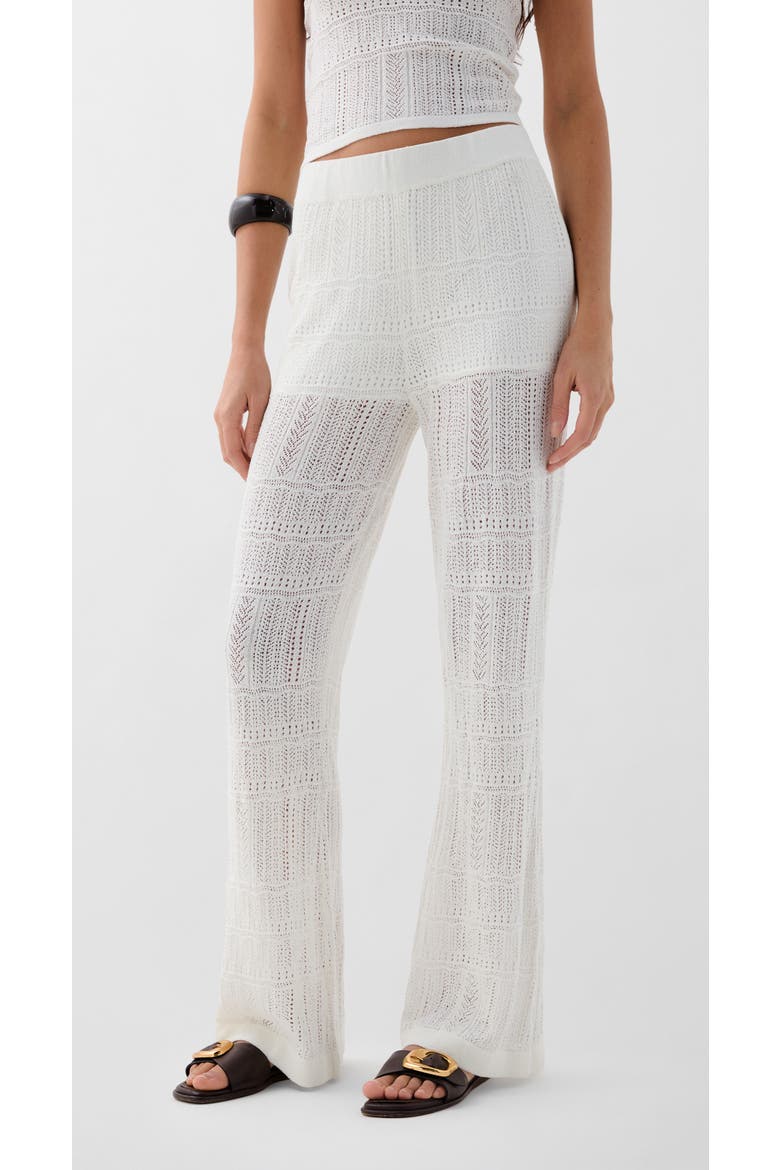 Pointelle White Pant, Main, color, White