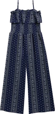 Truly Me Kids' Bandana Print Jumpsuit