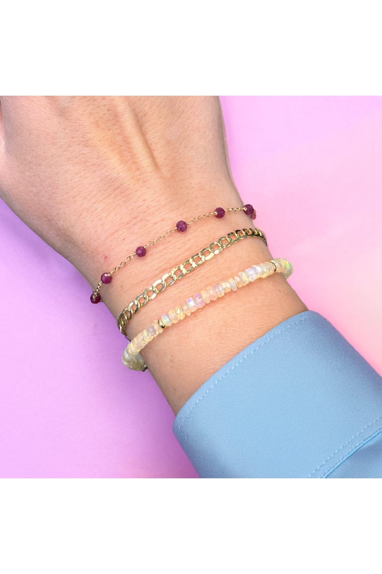 Ruby Bead Chain Bracelet, Alternate, color, Ruby