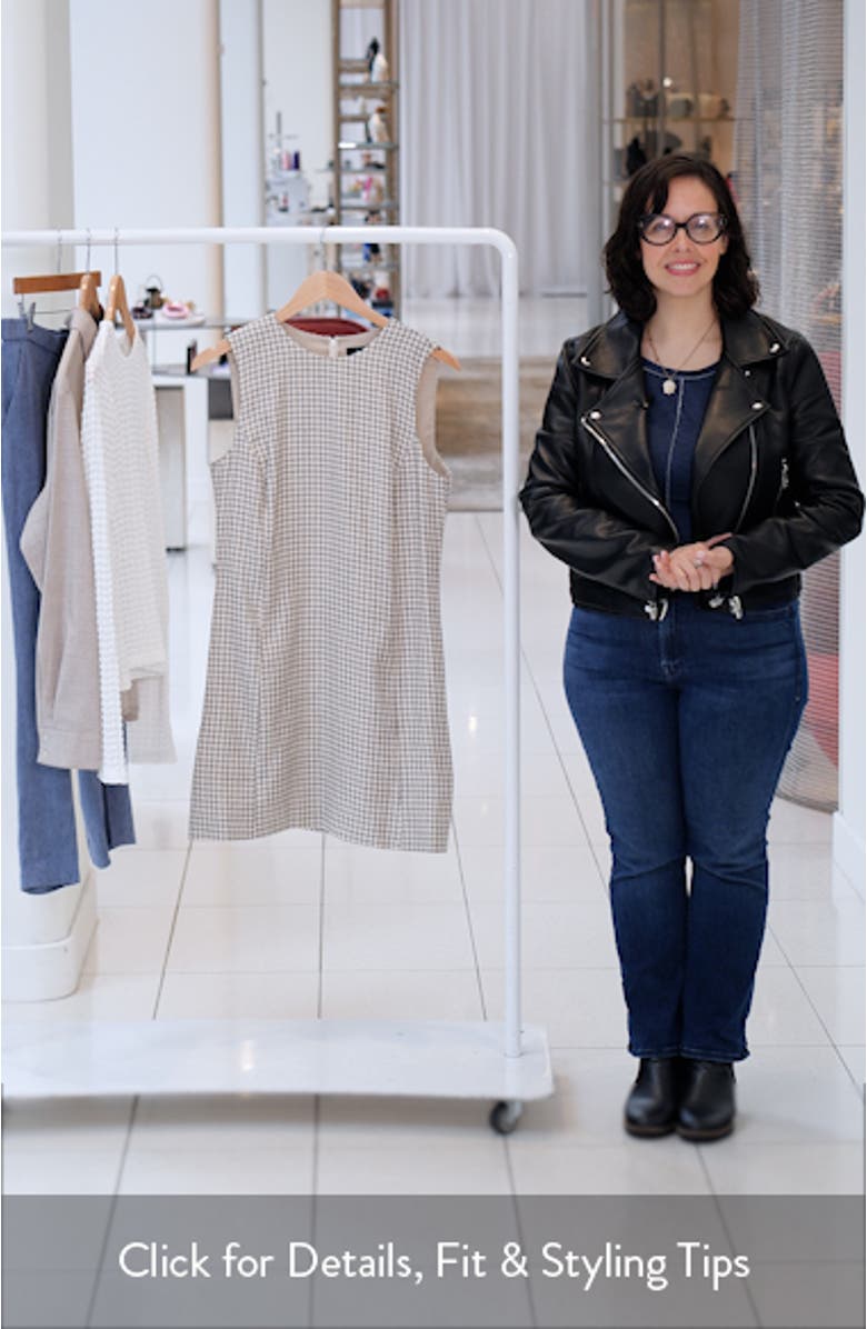 Check Linen Blend Minidress, sales video thumbnail