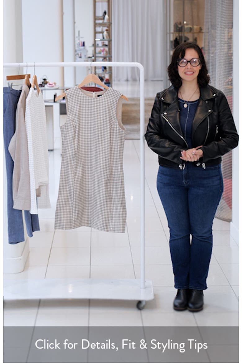 Check Linen Blend Minidress video