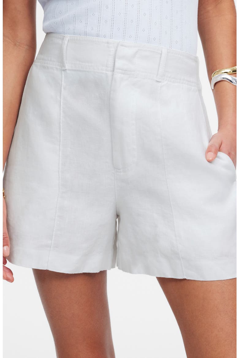 Pintuck Linen Shorts, Alternate, color, SALT