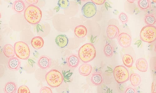 DOE A DEAR DOE A DEAR KIDS' FRUIT PATTERN MESH LAYER DRESS 