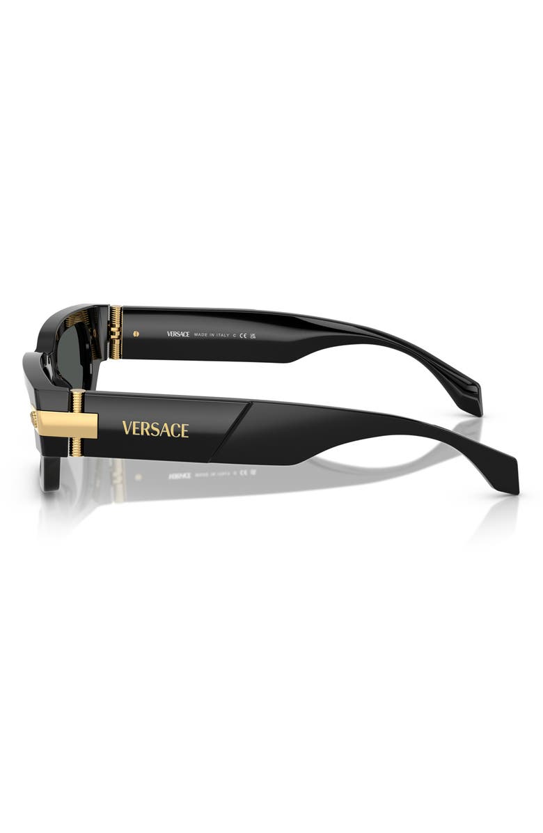Versace 53mm Rectangular Sunglasses, Alternate, color,