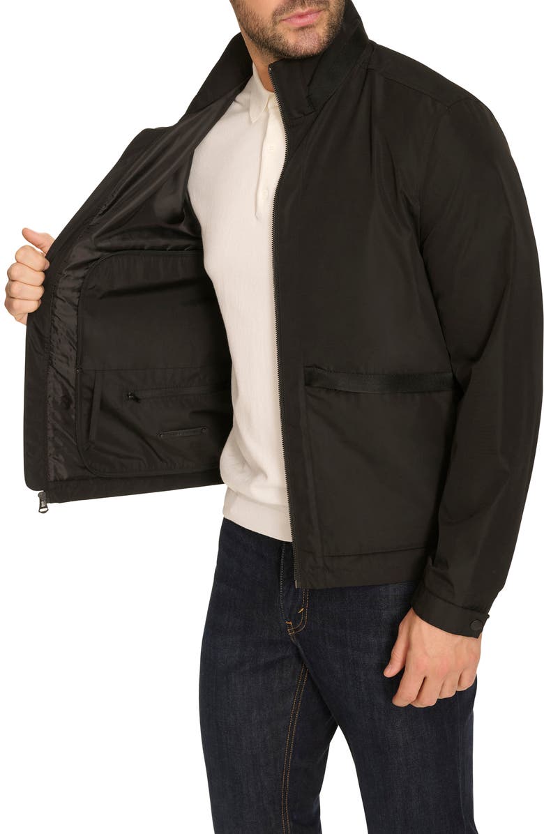 Cole Haan Packable Rain Jacket, Alternate, color, Black