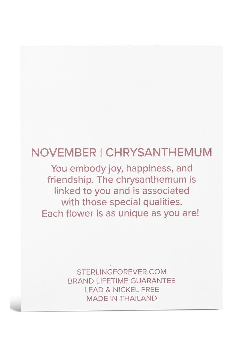 Sterling Forever Birth Flower Bracelet, Alternate, color, Silver- November